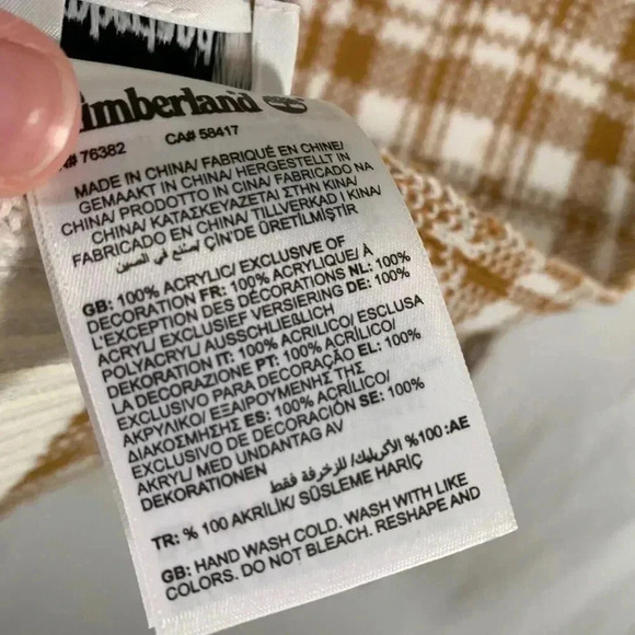 Timberland Scarf One Size Brown Knit 68" Long 11" Wide New $60 - Picture 4 of 6